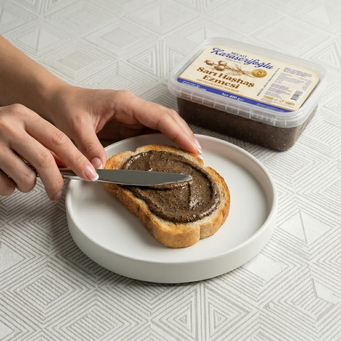 Sari Hashas Ezmesi 1 Sarı Haşhaş Ezmesi 400 Gr Karaşerifoğlu - Görsel 1