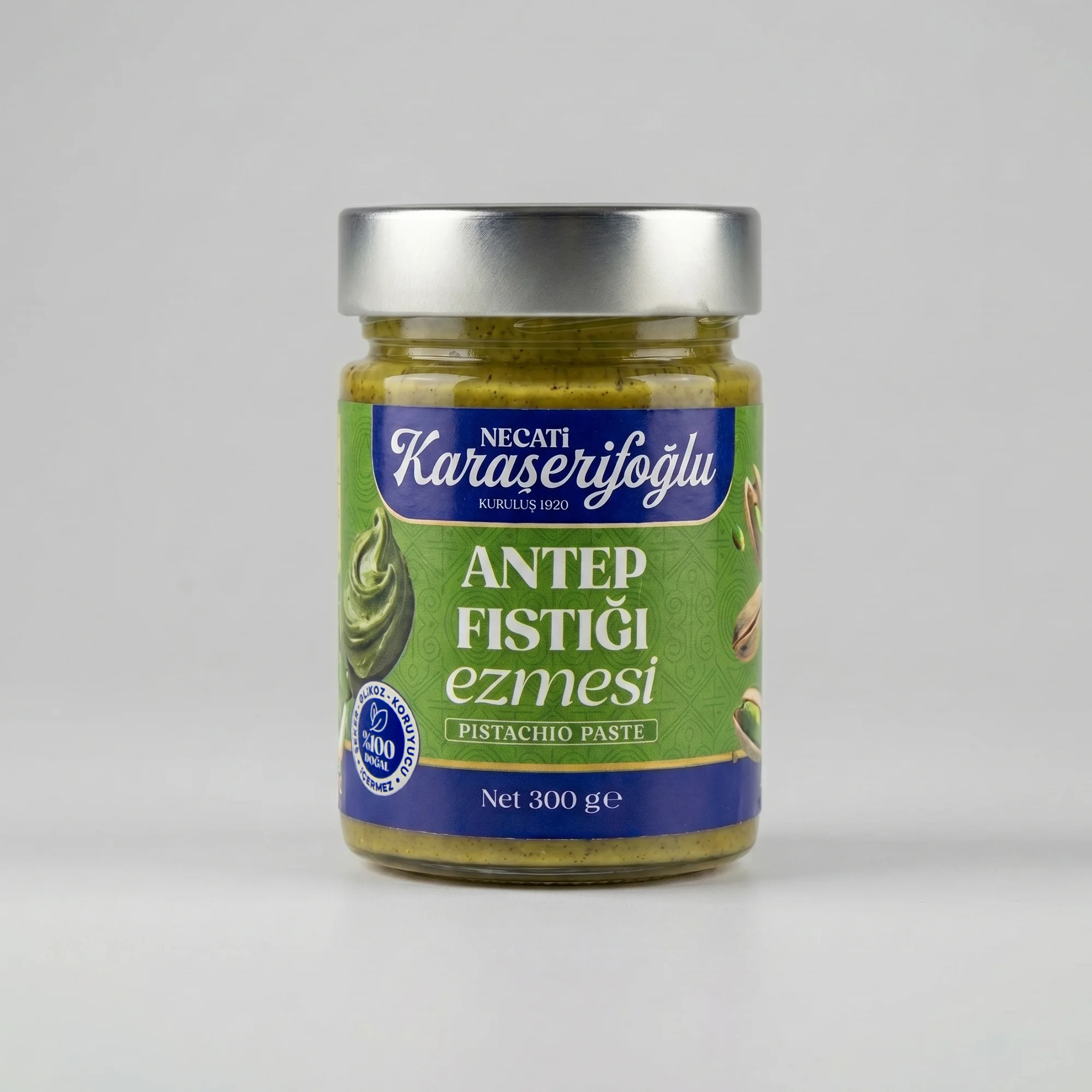 Antep Fistigi Ezmesi 300g Karaserifoglu Antep Fıstığı Ezmesi 300 Gr Karaşerifoğlu - Görsel 1