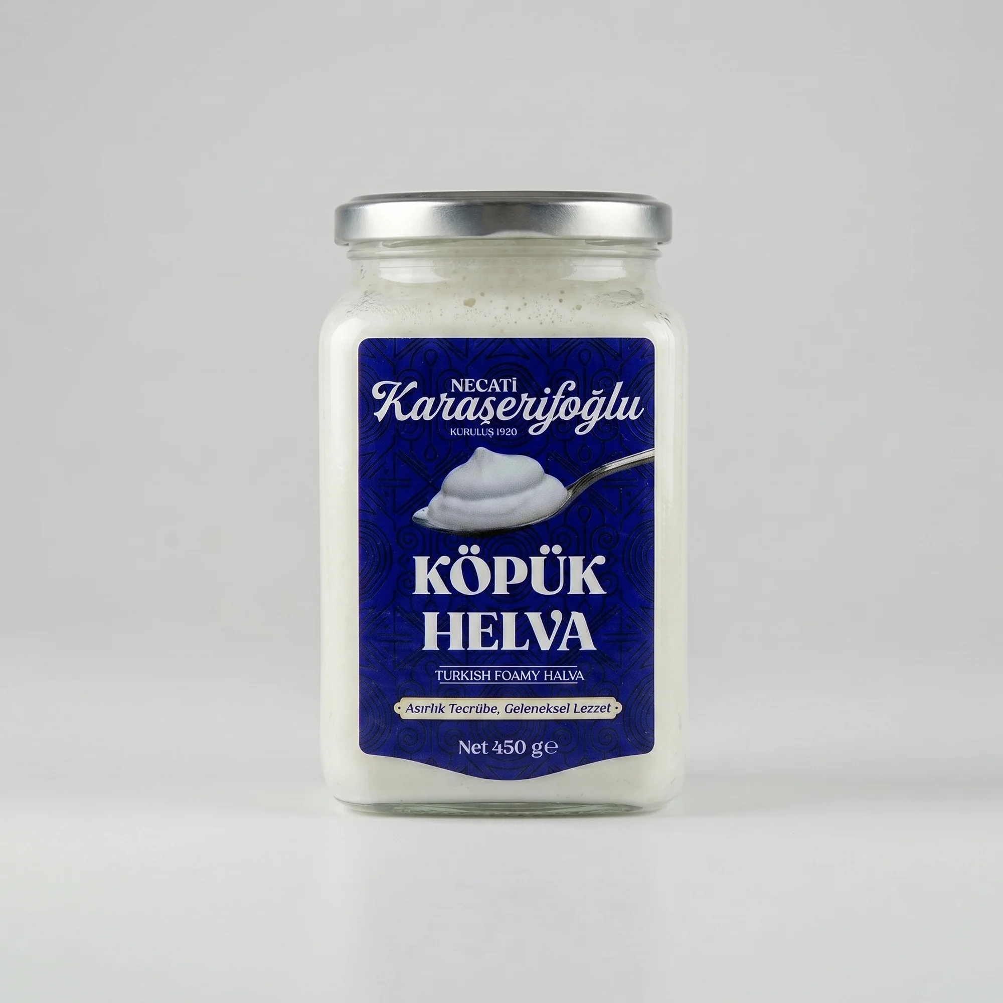Kopuk Helva 450g Karaserifoglu Geleneksel Köpük Helva Karaşerifoğlu Pamuk Gibi Yumuşak - Görsel 1