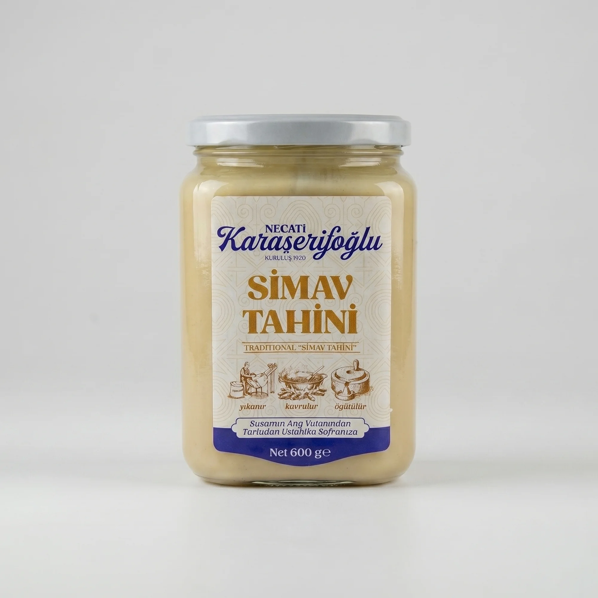 Simav Tahini 600g Karaserifoglu Simav Tahini 600 Gr Karaşerifoğlu - Görsel 1