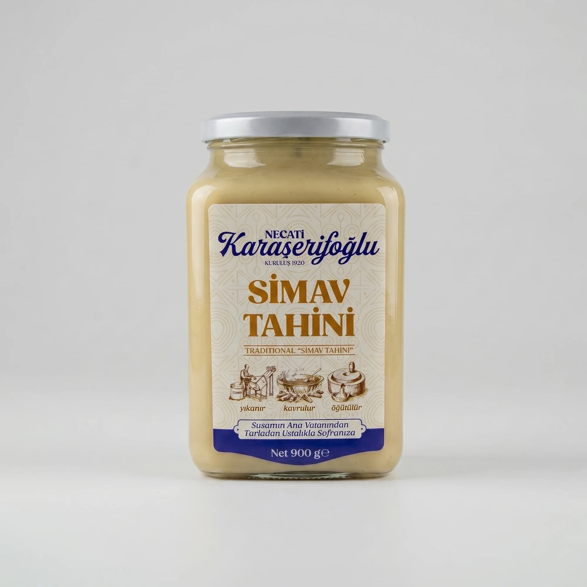 Simav Tahini 900g Karaserifoglu Simav Tahini 900 Gr Karaşerifoğlu - Görsel 1